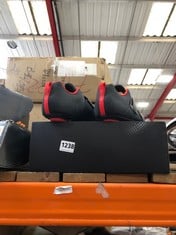 PELOTON CYCLING SHOES IN BLACK / RED SIZE 8.5 (DELIVERY ONLY)