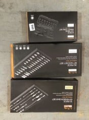 3 X ASSORTED ITEMS TO INCLUDE 36-PIECE BIT SOCKET SET (DELIVERY ONLY)
