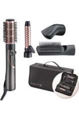 QTY OF ITEMS TO INLCUDE X2 ASSORTED HAIRBRUSHES TO INCLUDE REMINGTON CURL & STRAIGHT CONFIDENCE ROTATING HOT AIR STYLER HOT BRUSH WITH 4 ATTACHMENTS - CREATE CURLS, WAVES & STRAIGHT STYLES, 30MM TONG