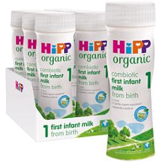 22 X HIPP ORGANIC 1 FIRST MILK READY TO FEED 200ML (PACK OF 6). (DELIVERY ONLY)