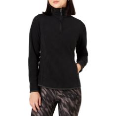 QTY OF ITEMS TO INLCUDE 30X ASSORTED CLOTHING TO INCLUDE ESSENTIALS WOMEN'S CLASSIC-FIT LONG-SLEEVE QUARTER-ZIP POLAR FLEECE PULLOVER JACKET-DISCONTINUED COLOURS, BLACK, XL, ESSENTIALS MEN'S CLASSIC-