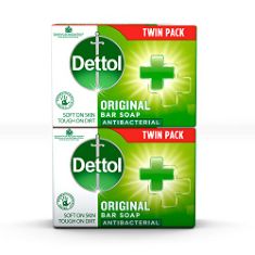 QTY OF ITEMS TO INLCUDE BOX OF ASSORTED CLEANING PRODUCTS TO INCLUDE DETTOL ORIGINAL ANTIBACTERIAL HAND SOAP BAR 2 X 100G, DRI PAK BICARBONATE OF SODA 500GM (3). (DELIVERY ONLY)