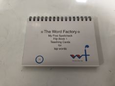 BOX OF ASSORTED THE WORD FACTORY INFANT EDUCATIONAL MATERIAL . (DELIVERY ONLY)