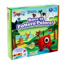 QTY OF ITEMS TO INLCUDE BOX OF ASSORTED TOYS TO INCLUDE LEARNING RESOURCES NUMBERBLOCKS RACE TO PATTERN PALACE BOARD GAME, NUMBERBLOCKS GIFTS, MATHS GAMES FOR 3 YEAR OLDS, LEARN TO COUNT, LEARN COLOU