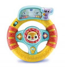 18 X VTECH BABY ROAR & EXPLORE WHEEL, INTERACTIVE BABY TOY WITH PHRASES, SONGS AND LIGHTS, SENSORY TOY FOR BABIES, ATTACHES TO PUSHCHAIRS AND CAR SEATS, ROLEPLAY STEERING WHEEL, 3 MONTHS +, ENGLISH V