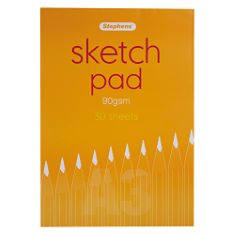 QTY OF ITEMS TO INLCUDE BOX OF ASSORTED STATIONARY TO INCLUDE STEPHENS WHITE COLOURED SKETCH PAPER PAD A3 90GSM 30 SHEETS, PERFECT FOR DRAWING, COLOURING, CREATING A SKETCH OR DOODLE, OR AS A NOTEBOO