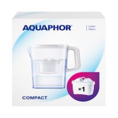 30 X AQUAPHOR WATER FILTER JUG COMPACT WHITE. SPACE-SAVING, LIGHTWEIGHT FRIDGE DOOR FIT 2.4L CAPACITY 1 X MAXFOR+ FILTER INCLUDED REDUCES LIMESCALE CHLORINE & MICROPLASTICS,. (DELIVERY ONLY)