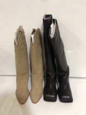 5X ASSORTED WOMEN’S SIZE 3 BOOTS TO INCLUDE FREE PEOPLE ANKLE BOOTS . (DELIVERY ONLY)