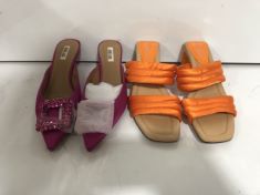 5X ASSORTED WOMEN’S SIZE 6 SANDALS TO INCLUDE BIBI LOU POINTED HEELED SANDALS . (DELIVERY ONLY)