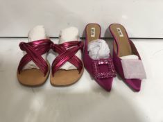 5X ASSORTED WOMEN’S SIZE 6 SANDALS TO INCLUDE BIBI LOU HEELED SANDALS . (DELIVERY ONLY)