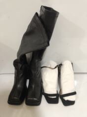 5X ASSORTED WOMEN’S SIZE 6 SHOES TO INCLUDE BLACK KNEE HIGH BOOTS . (DELIVERY ONLY)