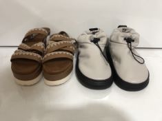 5X ASSORTED WOMEN’S SIZE 6 SHOES TO INCLUDE BROWN PLATFORM SANDALS . (DELIVERY ONLY)