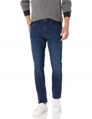 QTY OF ITEMS TO INLCUDE 23X ASSORTED CLOTHES TO INCLUDE ESSENTIALS MEN'S SKINNY-FIT COMFORT STRETCH JEAN (PREVIOUSLY GOODTHREADS), SANDED INDIGO, 31W / 32L, ELASTICATED AND QUICK-DRYING SPORTS UNDERW