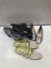 8 X ASSORTED SHOES SIZE 6 TO INCLUDE SILVER HIGH HEELS APPROX RRP £350 (DELIVERY ONLY)