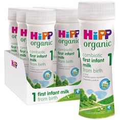 20 X HIPP ORGANIC 1 FIRST MILK READY TO FEED 200ML (PACK OF 6). (DELIVERY ONLY)