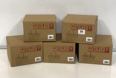 5 X BOXES OF NKUKU FALI TUMBLER - OLIVE - SET OF 4 (DELIVERY ONLY)