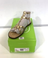 SAM EDELMAN TALIA GOLD BOA MET GLADIATOR SANDALS SIZE 7 RRP- £150 (DELIVERY ONLY)