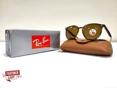 RAY BAN LIGHT HAVANA BROWN SUNGLASSES IN CASE TO INCLUDE RAY BAN GLASSES CARE KIT (DELIVERY ONLY)