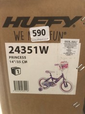 HUFFY 24351W PRINCESS 14"/35CM CHILDREN'S BIKE RRP- £150 (DELIVERY ONLY)