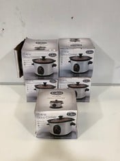 5 X QUEST 1.5LITRE SLOW COOKER 120W STAINLESS STEEL (DELIVERY ONLY)