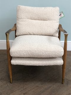 THEODORE ARMCHAIR IN BOUCLE RRP - £995: LOCATION - D1
