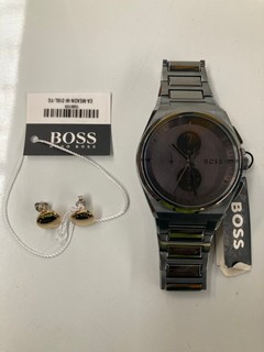 BOSS BY HUGO BOSS GENTS WATCH TOGETHER WITH A PAIR OF BOSS BY HUGO BOSS EARRINGS Â£350