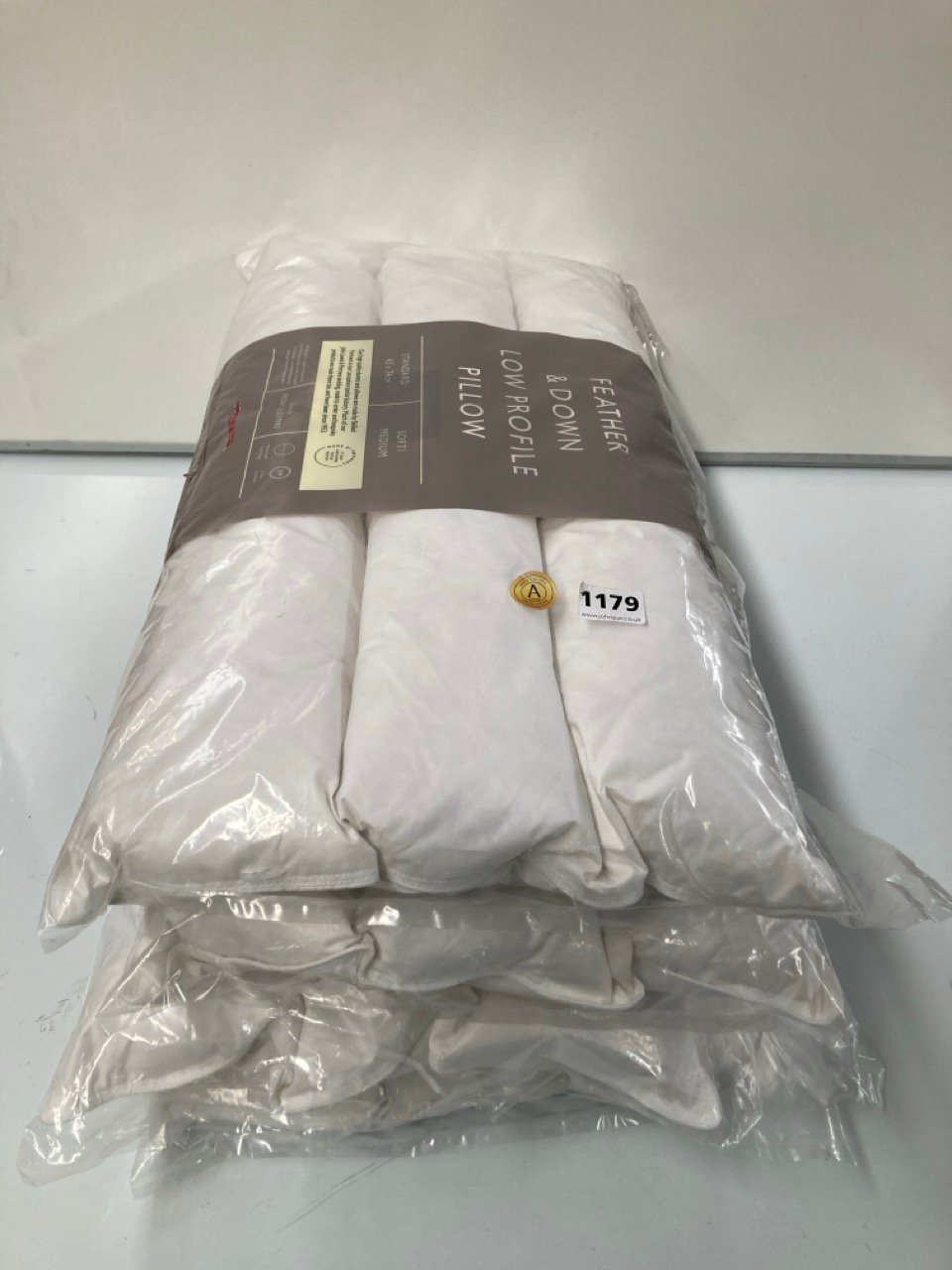 John Pye Auctions 4 X JOHN LEWIS FEATHER AND DOWN LOW PROFILE PILLOW