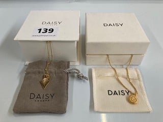 2 X DAISY NECKLACES MARKED 925