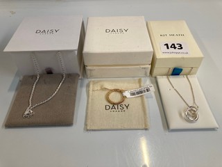 2 X DAISY JEWELLERY AND A KIT HEATH NECKLACE STAMPED 925