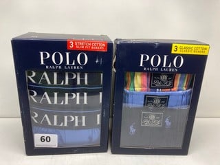 2 X 3 PACK POLO BY RALPH LAUREN SLIM FIT BOXERS SIZES M AND XL