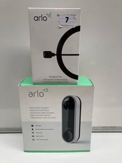 ARLO WIRED VIDEO DOORBELL TOGETHER WITH A 25FT OUTDOOR CHARGING CABLE RRP: £229