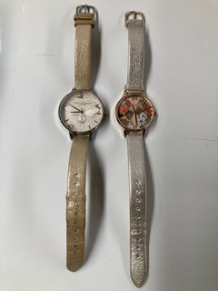 2 X OLIVIA BURTON LADIES WATCHES ONE WITH A FLORAL FACE