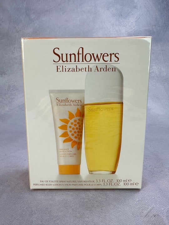 Elizabeth Arden 'Sunflowers' Sealed 100Ml Eau De Toilette And 100ml Perfumed Body Lotion (VAT ONLY PAYABLE ON BUYERS PREMIUM) (MPSS02346034)