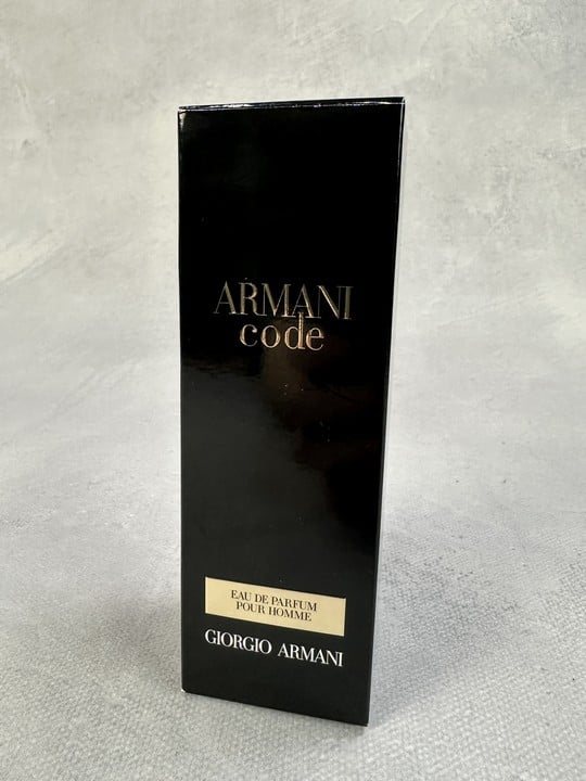 Giorgio Armani 'Armani Code' Unused 60Ml Eau De Parfum Pour Homme (VAT ONLY PAYABLE ON BUYERS PREMIUM)