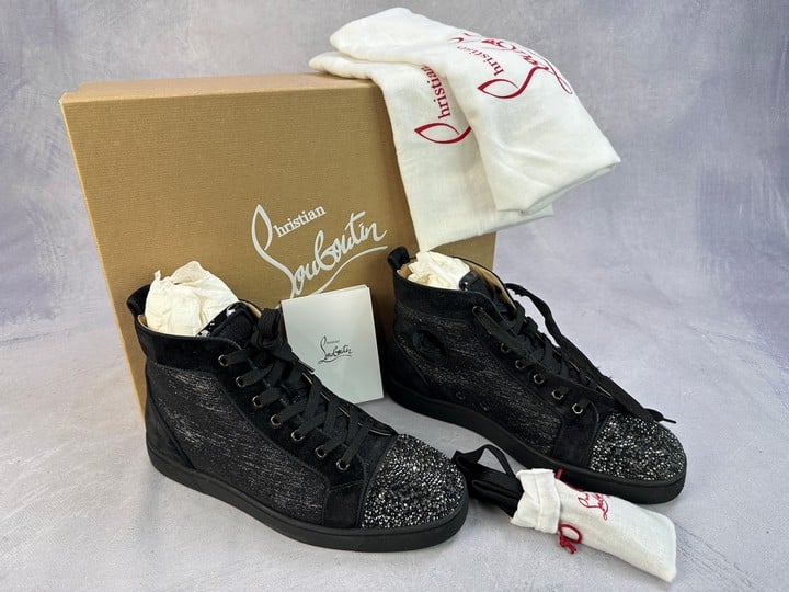 Christian Louboutin Louis High Top Sneakers With Box & Dustbags - Size 41.5 (VAT ONLY PAYABLE ON BUYERS PREMIUM)