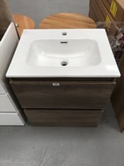 BATHROOM FURNITURE WITH WASHBASIN AND DRAWER UNITS.