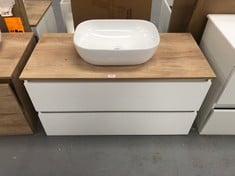 BATHROOM FURNITURE WITH WASHBASIN AND DRAWER UNIT.