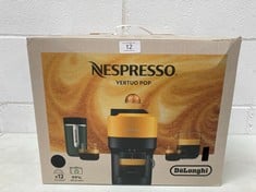 DE'LONGHI NESPRESSO VERTUO POP ENV90.B, AUTOMATIC COFFEE MACHINE, DISPOSABLE CAPSULE COFFEE MACHINE, 4 CUP SIZES, CENTRIFUGAL TECHNOLOGY, WELCOME SET INCLUDED, 1260W, BLACK LIQUORICE.