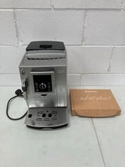 NESPRESSO DELONGHI SUPERAUTOMATIC COFFEE MACHINE SILVER COLOUR.