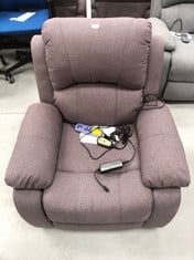 RECLINING ELECTRIC MASSAGE CHAIR WITH SELF-HELP, MISSING TWO CHARGERS AND RECLINING CONTROL.