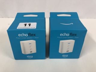 2 X ECHO FLEX PLUG-IN SMART SPEAKER + ALEXA (SEALED)
