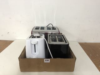 BOX OF ASSORTED TOASTERS