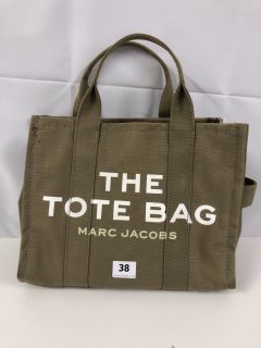 MARC JACOBS THE TOTE MEDIUM CANVAS BAG - SLATE GREEN - RRP. £225