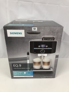SIEMENS EQ.9 S300 FULLY AUTOMATIC COFFEE MACHINE MODEL: TI923309GB WITH AUTO MILK CLEAN , AROMA DOUBLE SHOT , 1 TOUCH DOUBLE CUP (SEALED) - RRP. £1,299,99
