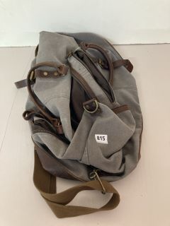 GREY FABRIC HOLD ALL BAG