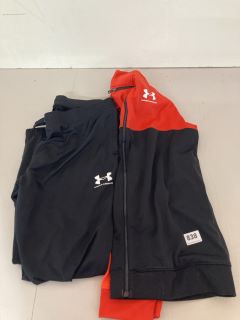 UNDER ARMOUR TRACK SUIT - RED/BLACK - SIZE: YXL