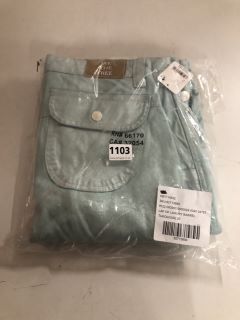 LAP OF LUXURY BARELL JEANS IN TURQUOISE - SIZE 27 - RRP £228