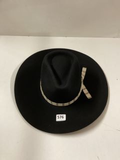 BRIXTON DESIGNER HAT IN BLACK - SIZE M - RRP £98