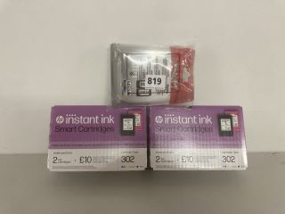3 X ASSORTED CARTRIDGES TO INCLUDE HP INSTANT INK SMART CARTRIDGES