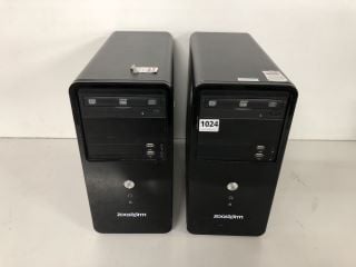 2 X ASSORTED PC TOWER CASES (FOR SPARES OR REPAIR ONLY)